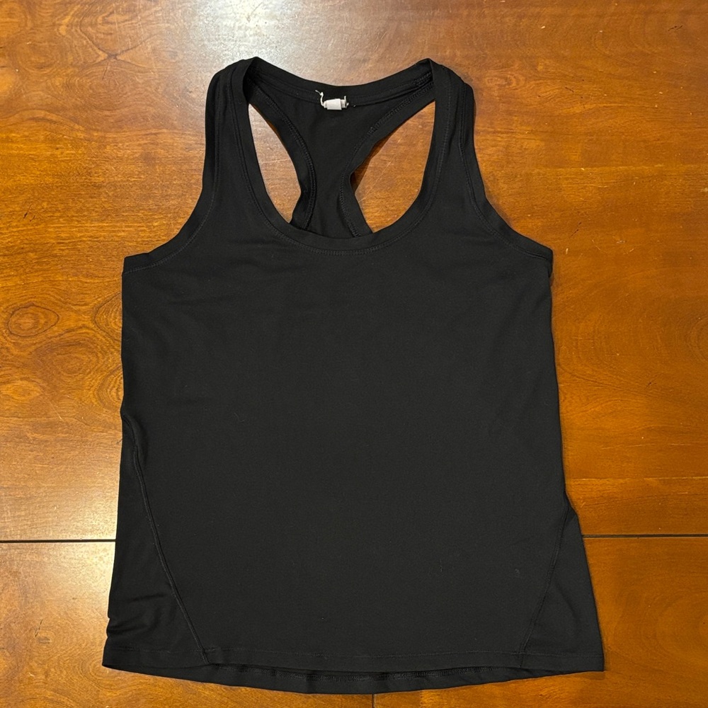Yogalicious Jet Black Racerback Tank.  EUC
